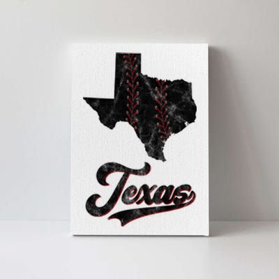 Texas State Baseball Lover Canvas