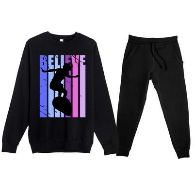 Teen Surfing Birthday Warm Ups Surf Mom Team Gift Premium Crewneck Sweatsuit Set