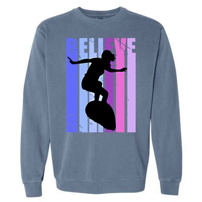 Teen Surfing Birthday Warm Ups Surf Mom Team Gift Garment-Dyed Sweatshirt