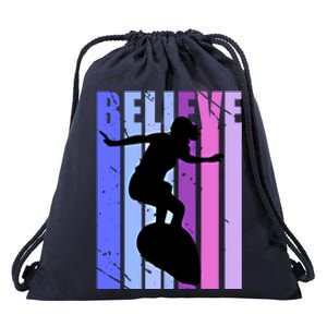 Teen Surfing Birthday Warm Ups Surf Mom Team Gift Drawstring Bag