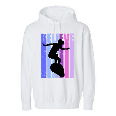 Teen Surfing Birthday Warm Ups Surf Mom Team Gift Garment-Dyed Fleece Hoodie