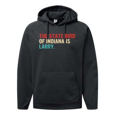 The State Bird Of Indiana Is Larry Vintage Performance Fleece Hoodie