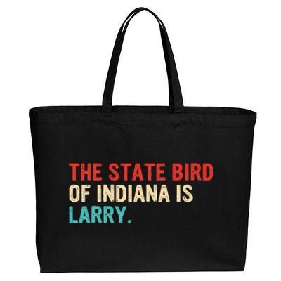 The State Bird Of Indiana Is Larry Vintage Cotton Canvas Jumbo Tote