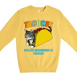 Tacocat Spelled Backwards Is Tacocat Premium Crewneck Sweatshirt