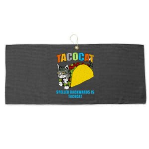 Tacocat Spelled Backwards Is Tacocat Large Microfiber Waffle Golf Towel