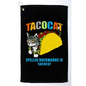 Tacocat Spelled Backwards Is Tacocat Platinum Collection Golf Towel