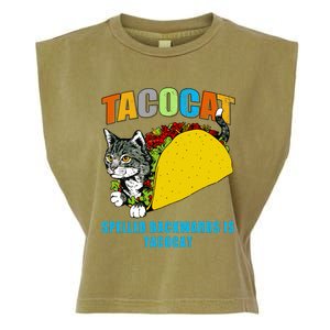 Tacocat Spelled Backwards Is Tacocat Garment-Dyed Women's Muscle Tee