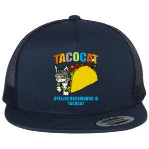 Tacocat Spelled Backwards Is Tacocat Flat Bill Trucker Hat