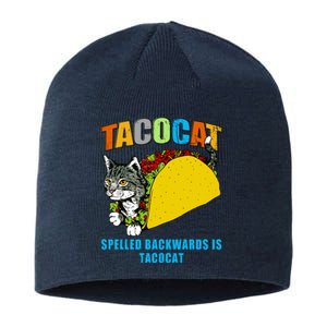 Tacocat Spelled Backwards Is Tacocat Sustainable Beanie