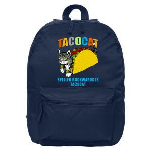 Tacocat Spelled Backwards Is Tacocat 16 in Basic Backpack