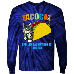 Tacocat Spelled Backwards Is Tacocat Tie-Dye Long Sleeve Shirt