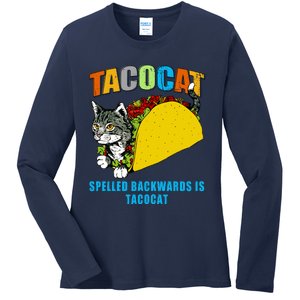 Tacocat Spelled Backwards Is Tacocat Ladies Long Sleeve Shirt