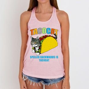 Tacocat Spelled Backwards Is Tacocat Women's Knotted Racerback Tank