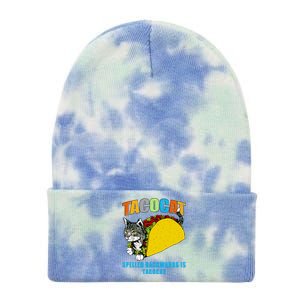 Tacocat Spelled Backwards Is Tacocat Tie Dye 12in Knit Beanie