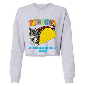 Tacocat Spelled Backwards Is Tacocat Cropped Pullover Crew