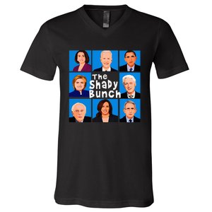 The Shady Bunch Anti Biden Obama Clinton Funny Vote Trump V-Neck T-Shirt