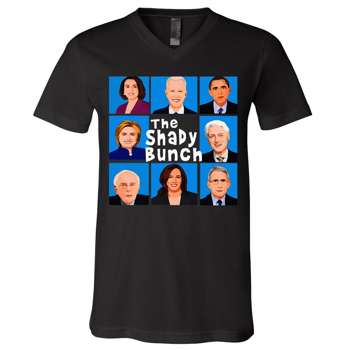 The Shady Bunch Anti Biden Obama Clinton Funny Vote Trump V-Neck T-Shirt
