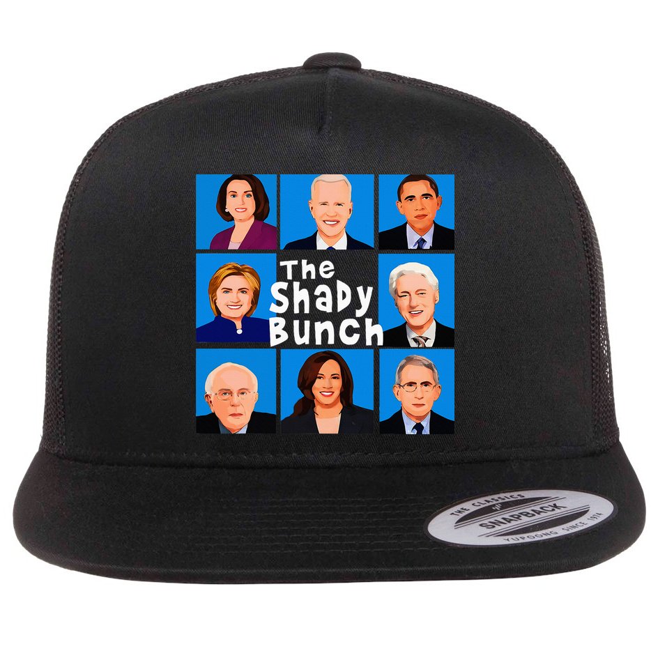 The Shady Bunch Anti Biden Obama Clinton Funny Vote Trump Flat Bill Trucker Hat