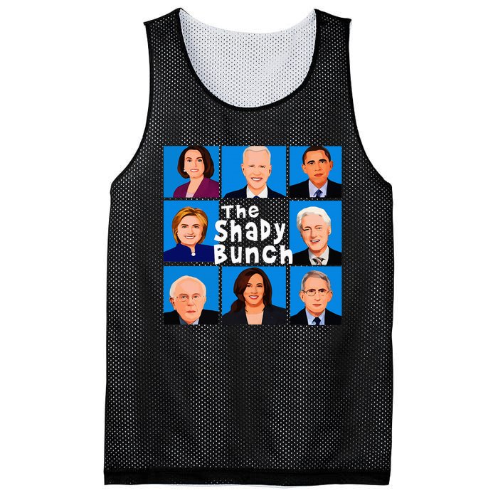 The Shady Bunch Anti Biden Obama Clinton Funny Vote Trump Mesh Reversible Basketball Jersey Tank