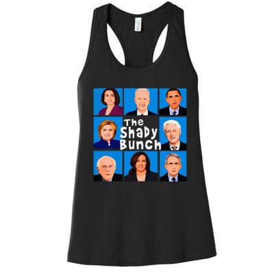 The Shady Bunch Anti Biden Obama Clinton Funny Vote Trump Women's Racerback Tank