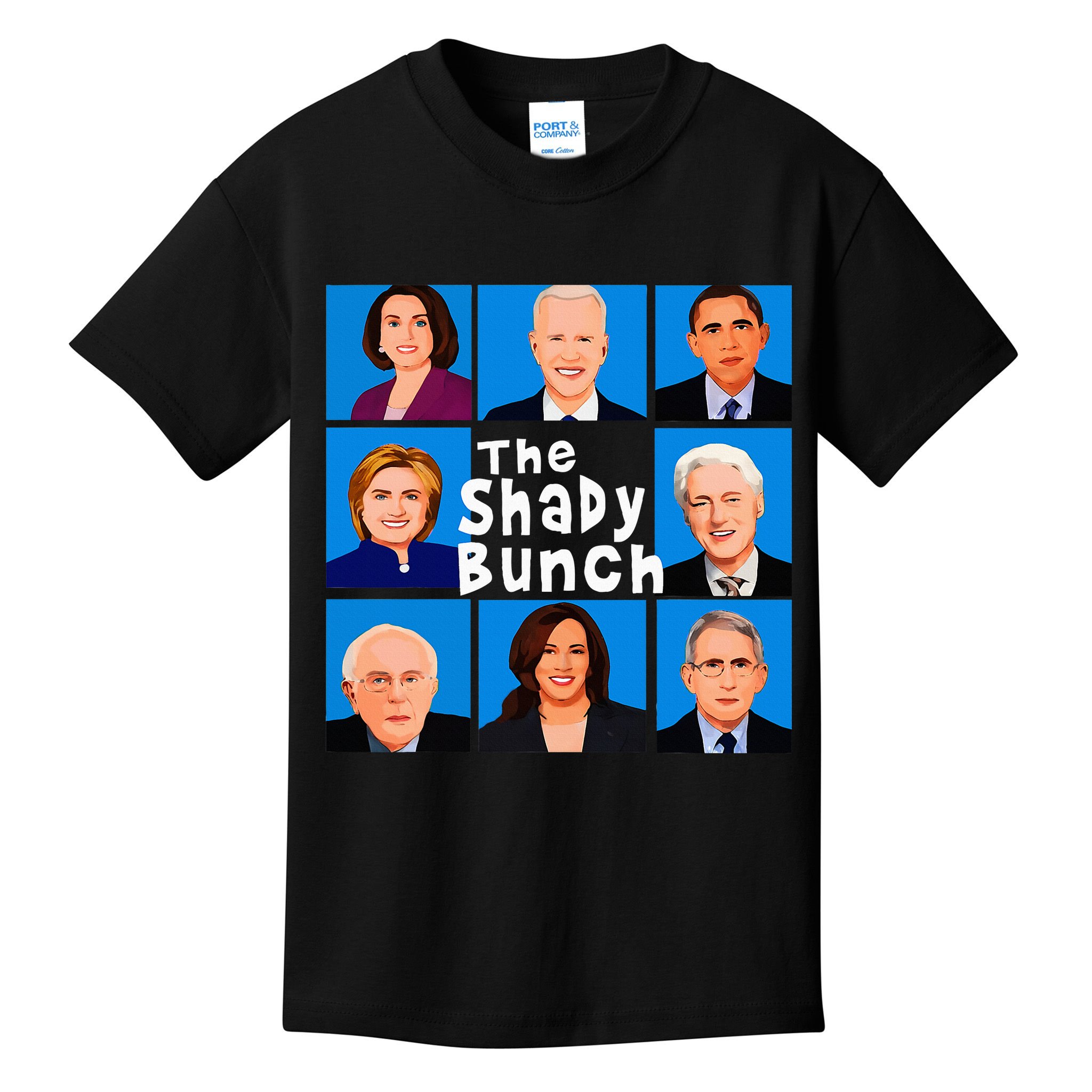 The Shady Bunch Anti Biden Obama Clinton Funny Vote Trump Kids T-Shirt