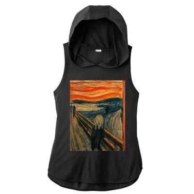 The Scream By Edvard Expressionism Munch Art Ladies PosiCharge Tri-Blend Wicking Draft Hoodie Tank