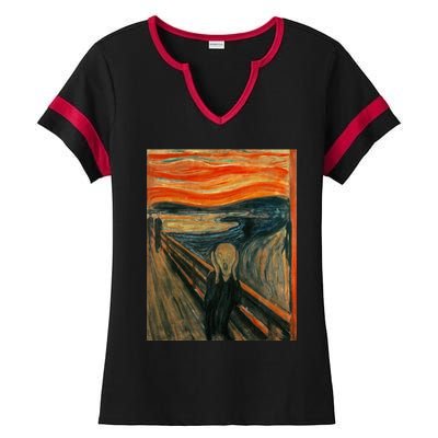 The Scream By Edvard Expressionism Munch Art Ladies Halftime Notch Neck Tee