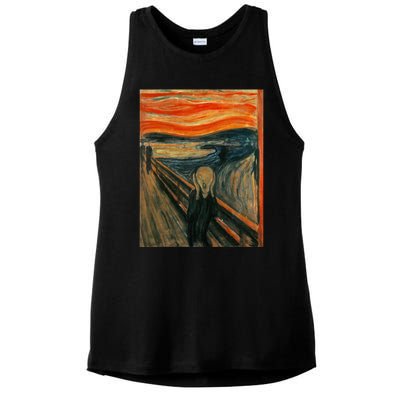 The Scream By Edvard Expressionism Munch Art Ladies PosiCharge Tri-Blend Wicking Tank