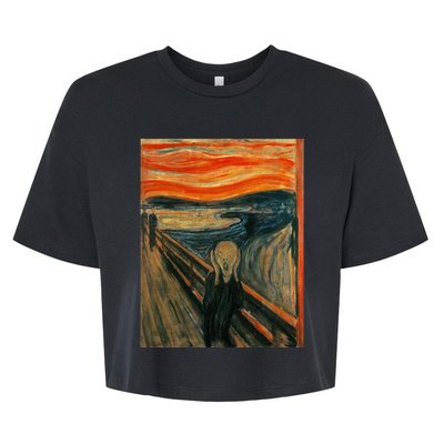 The Scream By Edvard Expressionism Munch Art Bella+Canvas Jersey Crop Tee