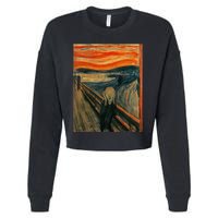 The Scream By Edvard Expressionism Munch Art Cropped Pullover Crew