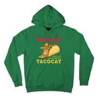 Tacocat Spelled Backwards Tacos and Cats Cinco De Mayo Cat Hoodie