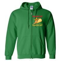 Tacocat Spelled Backwards Tacos and Cats Cinco De Mayo Cat Full Zip Hoodie