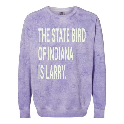 The State Bird Of Indiana Is Larry Colorblast Crewneck Sweatshirt