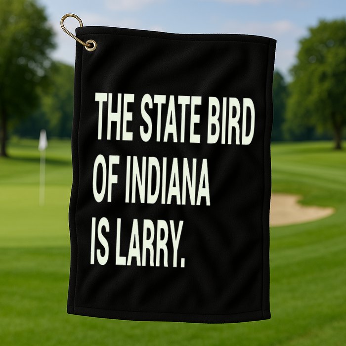 The State Bird Of Indiana Is Larry Golf Towel