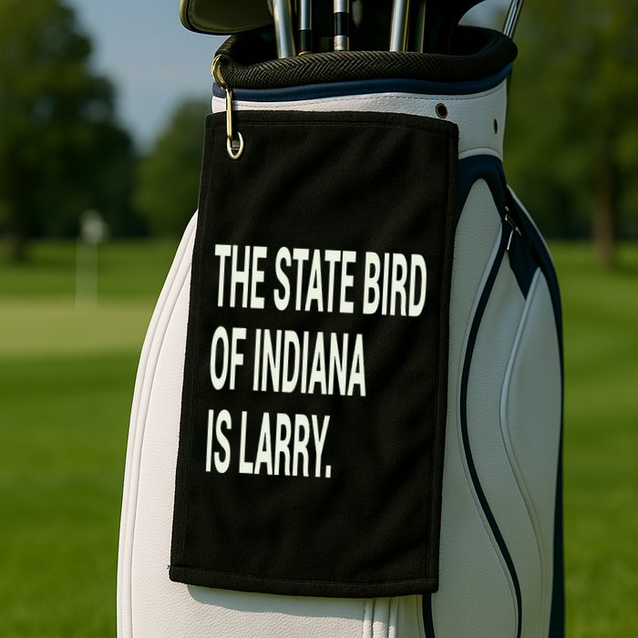 The State Bird Of Indiana Is Larry Golf Towel
