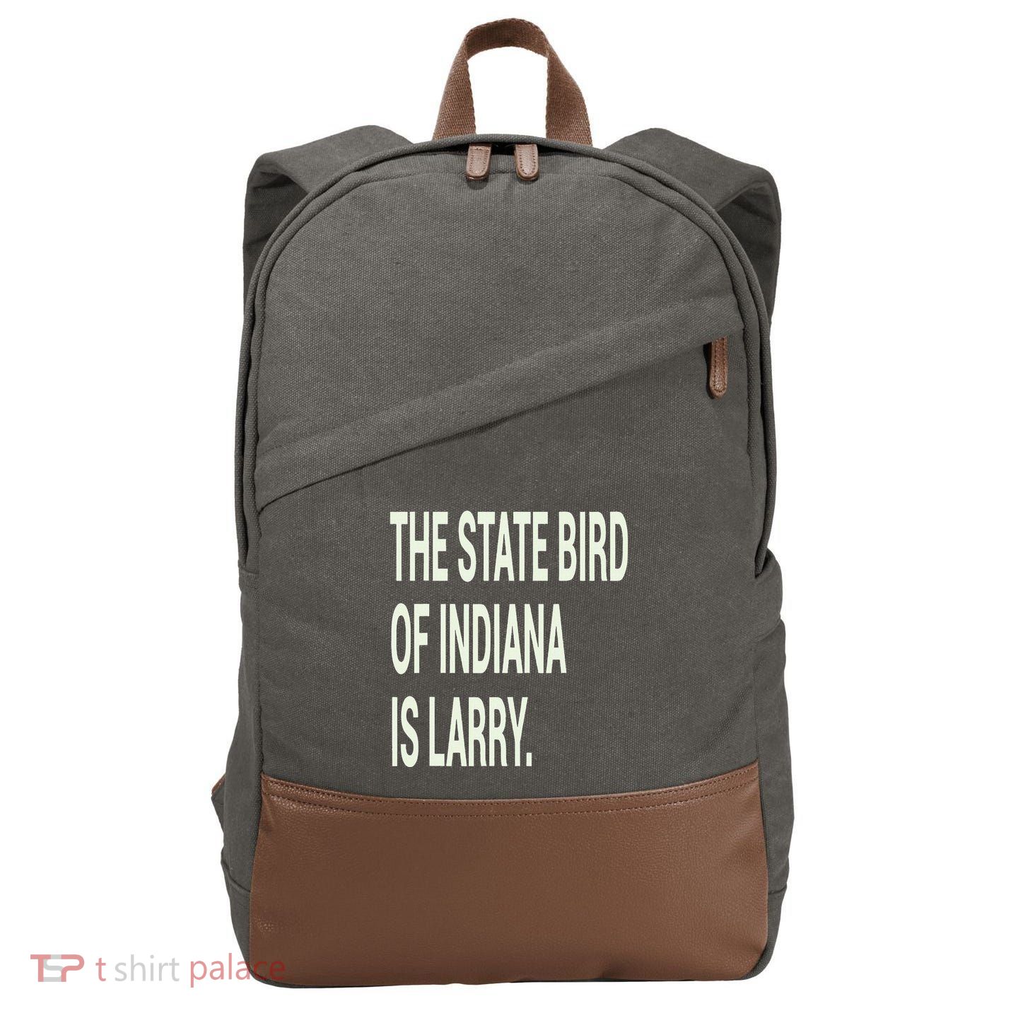The State Bird Of Indiana Is Larry Cotton Canvas Backpack