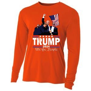 Trump Shot Bulletproof Bloody Ear Bleeding Butler Pa Trump Cooling Performance Long Sleeve Crew