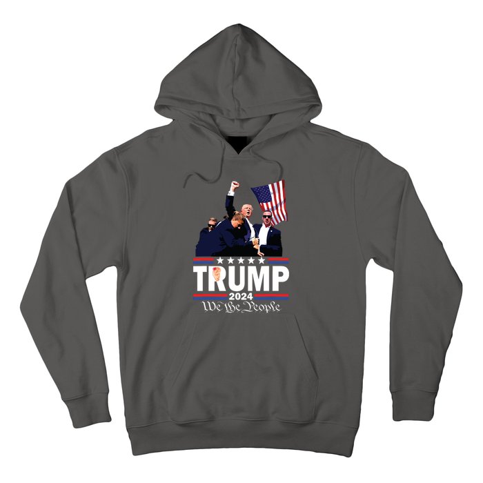 Trump Shot Bulletproof Bloody Ear Bleeding Butler Pa Trump Hoodie