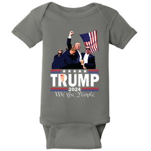 Trump Shot Bulletproof Bloody Ear Bleeding Butler Pa Trump Baby Bodysuit