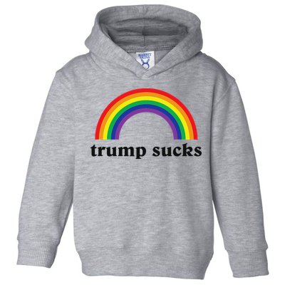 Trump Sucks Big Rainbow Anti Trump 2025 Election Lgbt Gay Toddler Hoodie