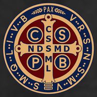 The Saint Benedict Medal Catholic 7 Panel Mesh Trucker Snapback Hat