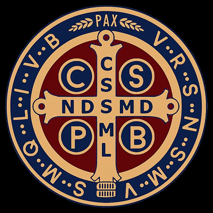 The Saint Benedict Medal Catholic Cooling Performance Long Sleeve Crew