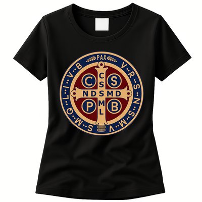 The Saint Benedict Medal Catholic Womens T-Shirt