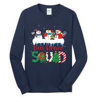 Three Snowman Bus Driver Squad Christmas Women Tall Long Sleeve T-Shirt