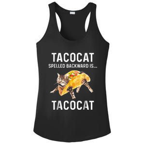 Tacocat Spelled Backward Is Tacocat Love Cat And Taco Ladies PosiCharge Competitor Racerback Tank