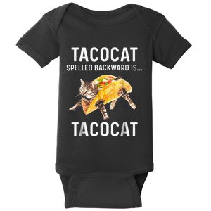 Tacocat Spelled Backward Is Tacocat Love Cat And Taco Baby Bodysuit