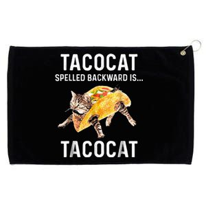 Tacocat Spelled Backward Is Tacocat Love Cat And Taco Grommeted Golf Towel