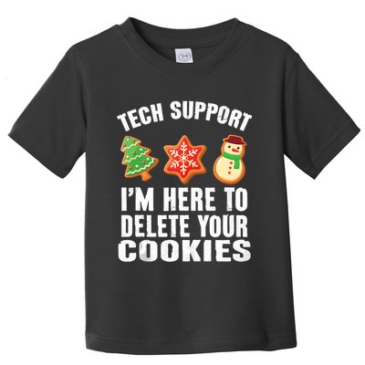 Tech Support Christmas Cookies Funny Christmas Toddler T-Shirt