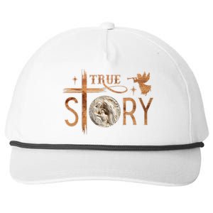 True Story Christmas Nativity Jesus Christian Snapback Five-Panel Rope Hat