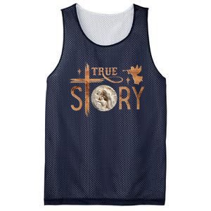 True Story Christmas Nativity Jesus Christian Mesh Reversible Basketball Jersey Tank